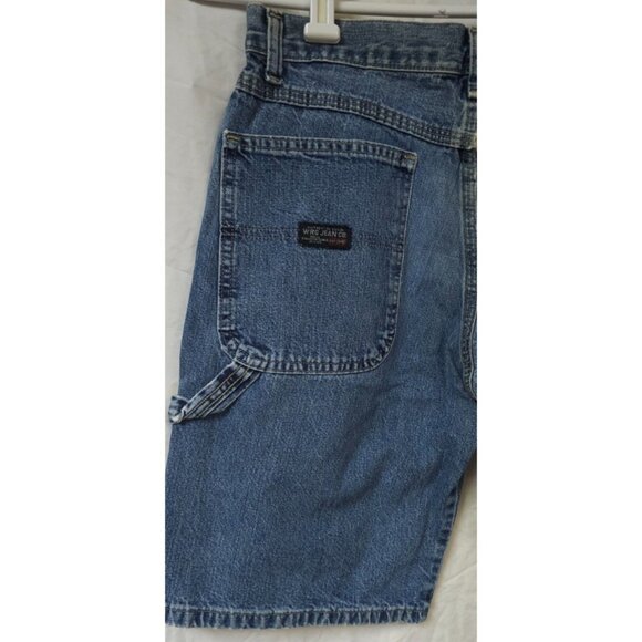 Wrangler Boys 14 Husky Blue Carpenter Jean Denim Jorts Work Utility Shorts 29x11 - Picture 5 of 10